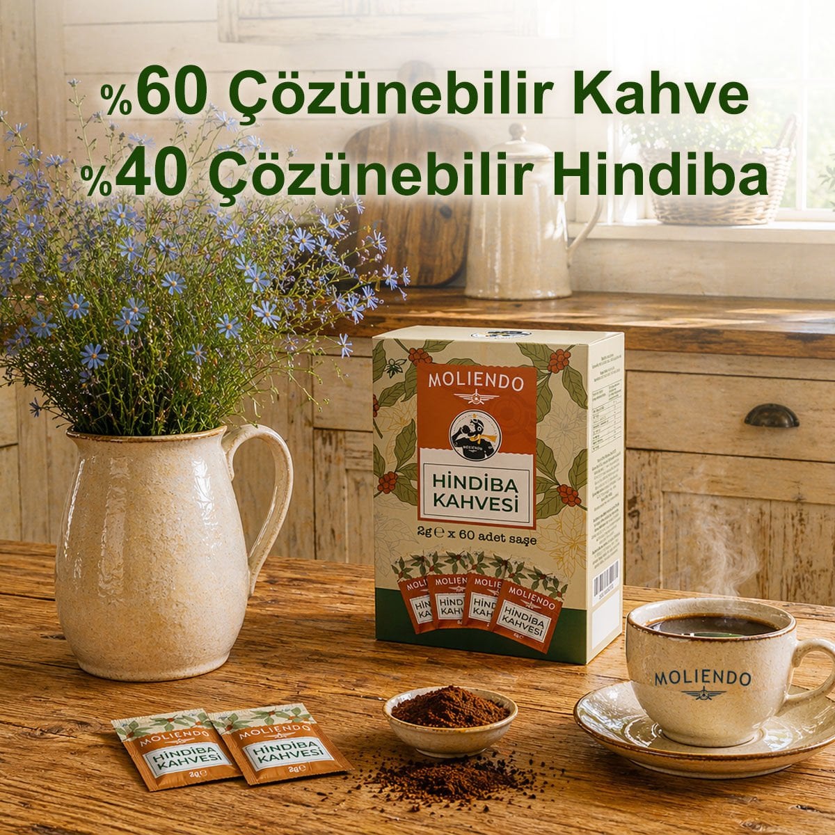 Moliendo Hindiba Kahvesi 60 Tek İçimlik Paket 120 g