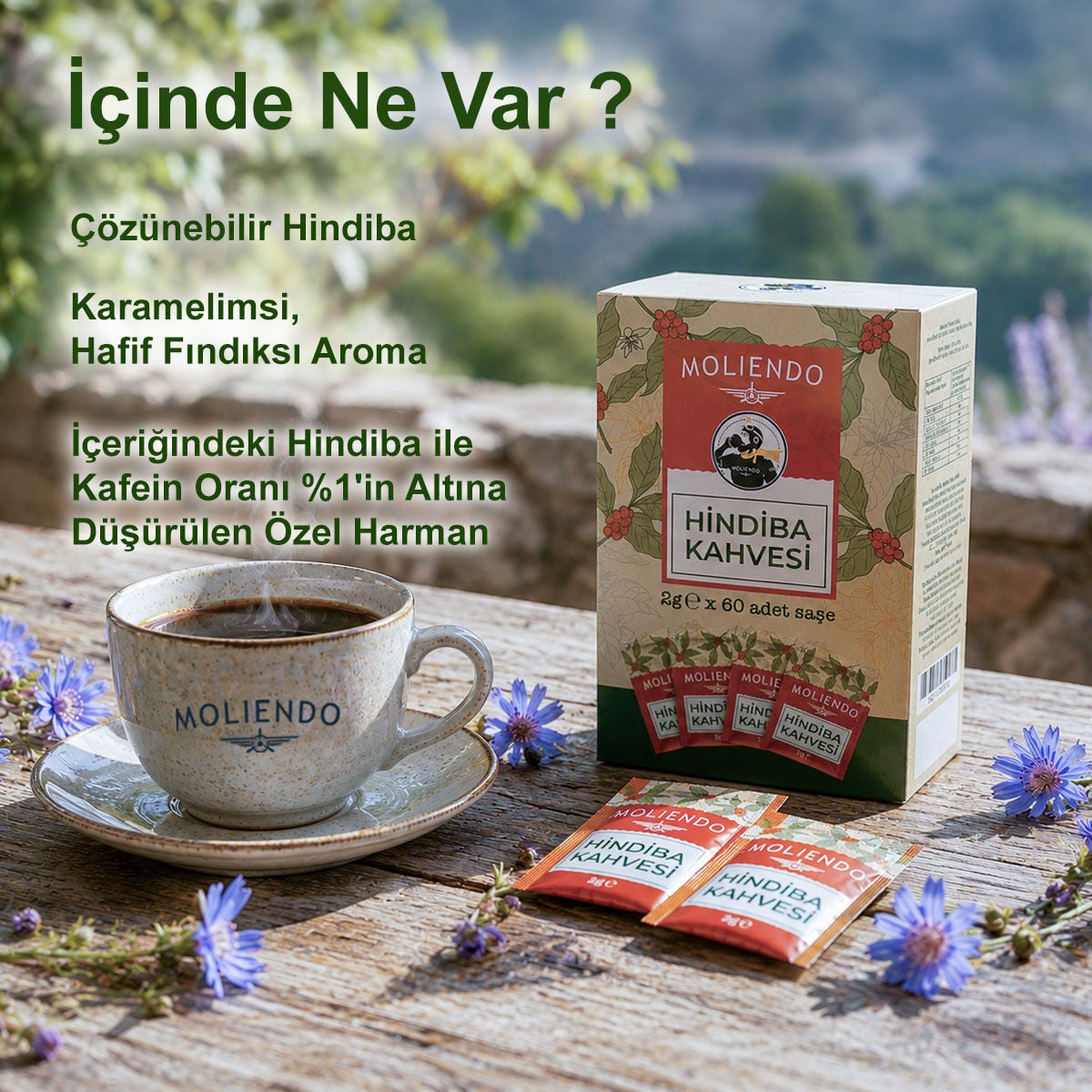 Moliendo Hindiba Kahvesi 60 Tek İçimlik Paket 120 g