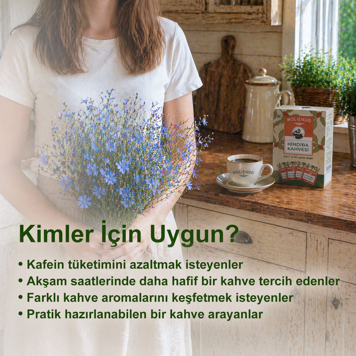 Moliendo Hindiba Kahvesi 60 Tek İçimlik Paket 120 g