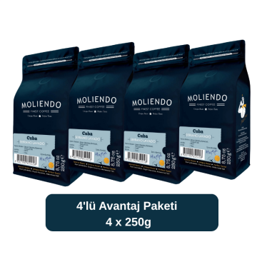 Moliendo Cuba Serrano Lavado Yöresel Kahve 4 X 250 gr.