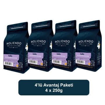 Moliendo India Monsooned Malabar Yöresel Kahve 4 X 250 gr.