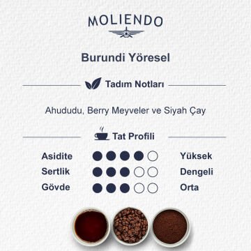 Moliendo Burundi Yöresel Kahve 4 X 250 gr.