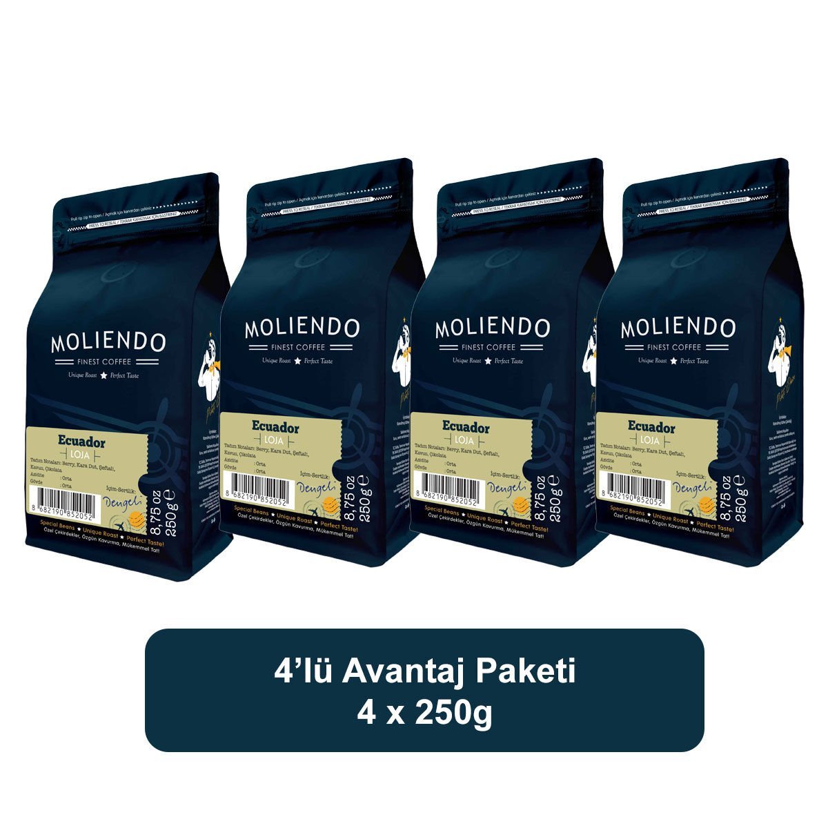Moliendo Ecuador Loja Yöresel Kahve 4 X 250 gr.