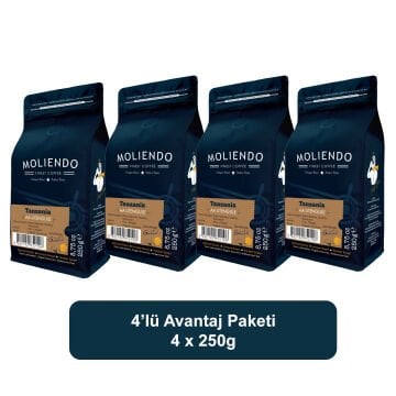 Moliendo Tanzania Utengule AA Yöresel Kahve 4 X 250 gr.