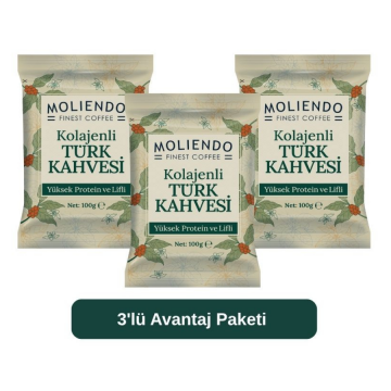 Moliendo Kolajenli Türk Kahvesi 100 g 3'lü Avantaj Paketi