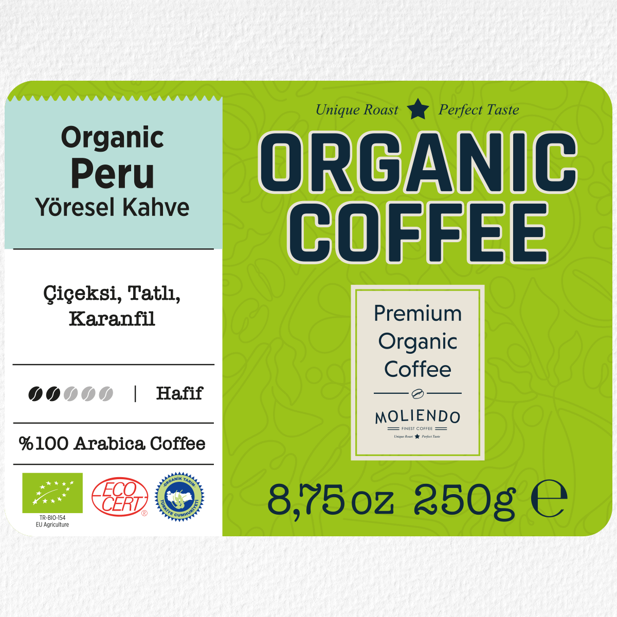 Moliendo Organic Peru (Çekirdek) Yöresel Kahve 250 g