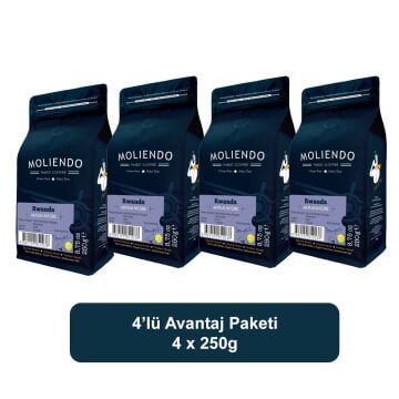 Moliendo Rwanda AB Plus Intore Yöresel Kahve 4 X 250 gr.