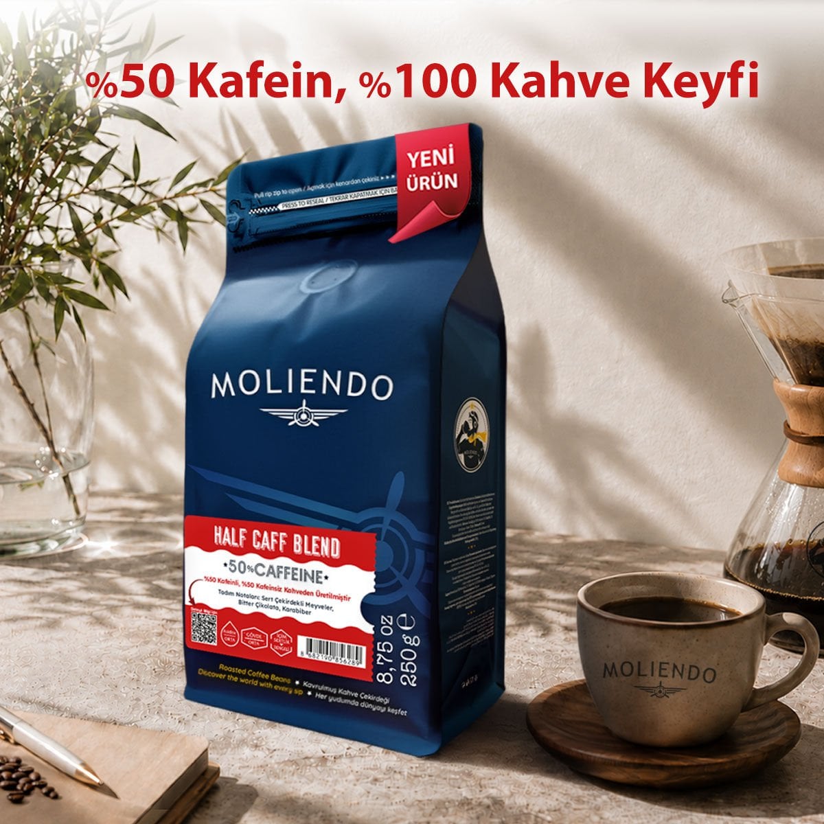 Moliendo Half Caff %50 Kafeinli Blend Kahve 250 g