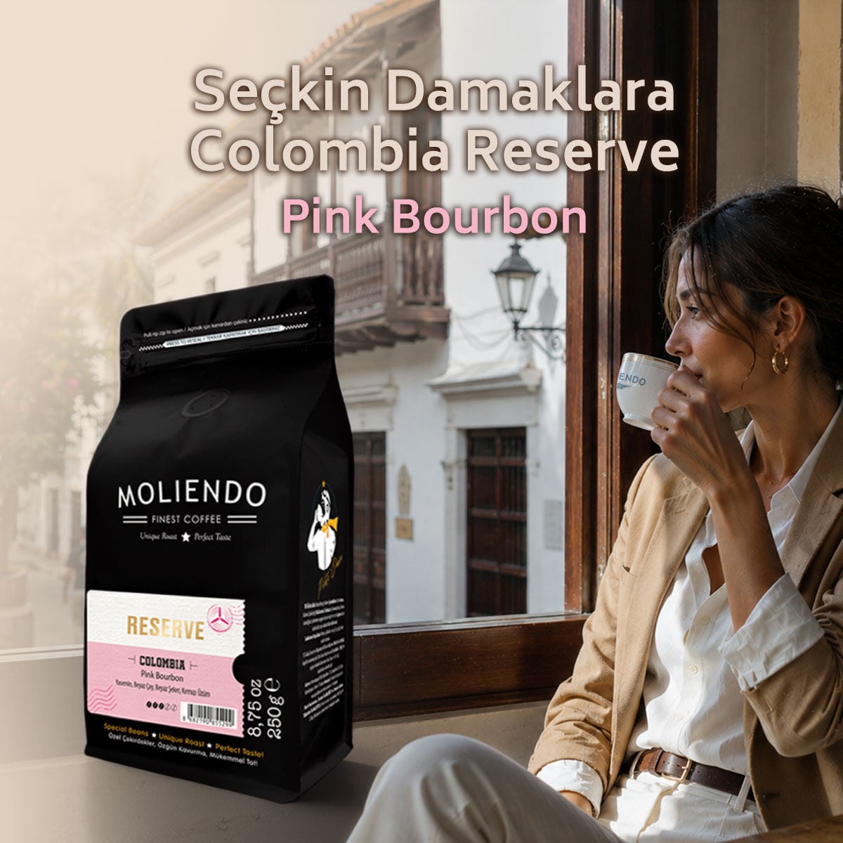 Moliendo Reserve Colombia Pink Bourbon Yöresel Kahve 250 g