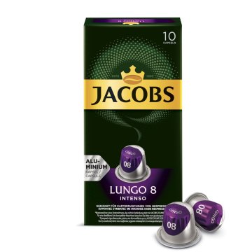 Jacobs Kapsül Kahve Lungo 8 Intense (10xNespresso Uyumlu Kapsül)