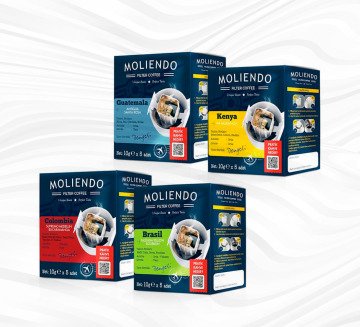 Moliendo Pratik Filtre Kahve Avantaj Paketi 4x5 (20 Adet)