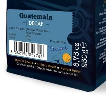 Moliendo Guatemala Decaf (Kafeinsiz) Yöresel Kahve 250 gr.