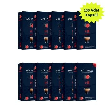Moliendo Kapsül No:10 Avantaj Paketi 10x10 Nespresso Uyumlu Kapsül 100 Adet