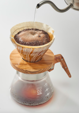 Hario V60 02 Cam Dripper Olive Wood