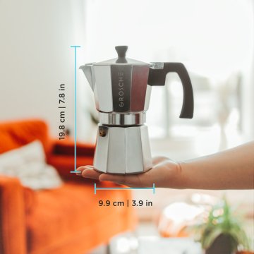 Grosche Milano Moka Pot Gümüş 6 Cup 275 ml