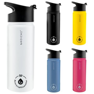 Grosche Chicago Demleme Hazneli Çelik Termos Beyaz 473 ml